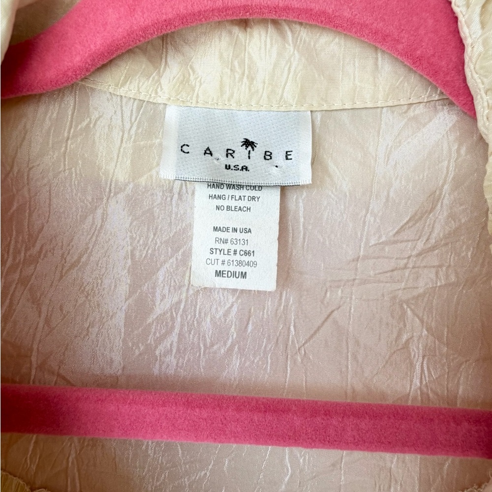 Lightweight Cream Button-Front Blazer Jacket - Picture 8 of 12